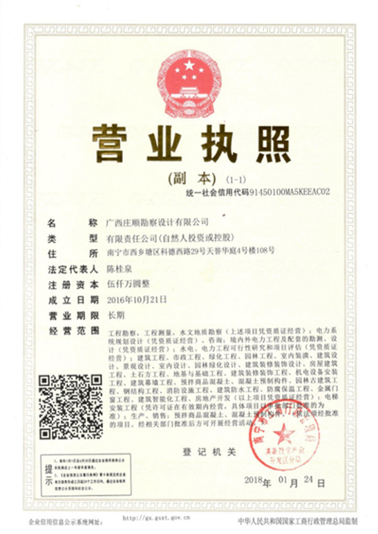 广西庄顺勘察设计有限公司营业执照